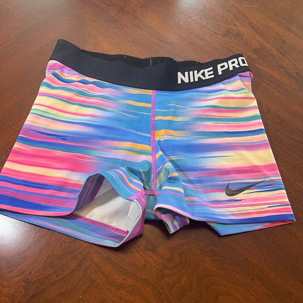 Multi Color Nike Pro Shorts